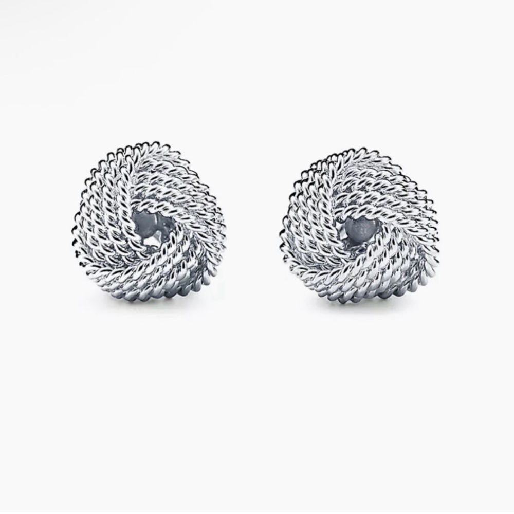 Tiffany & Co Silver Textured Earrings